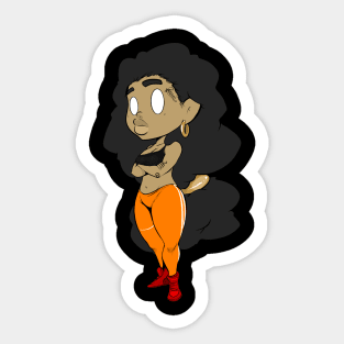 Shorty Queen Type Sticker